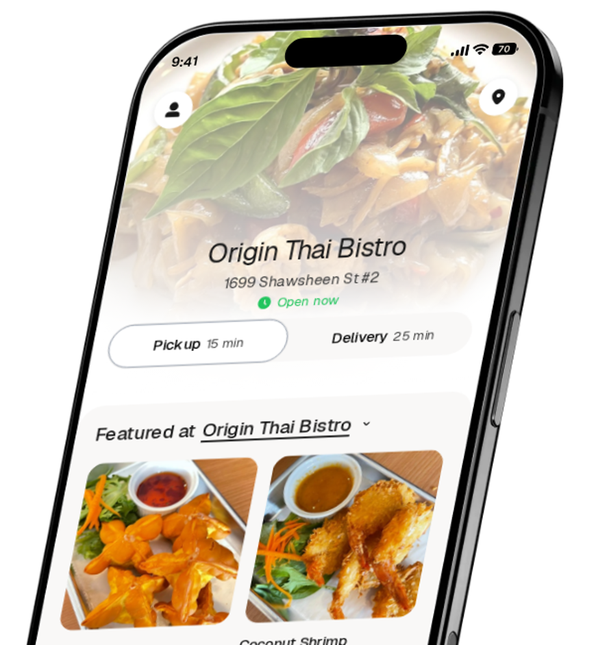 Origin Thai Bistro app preview